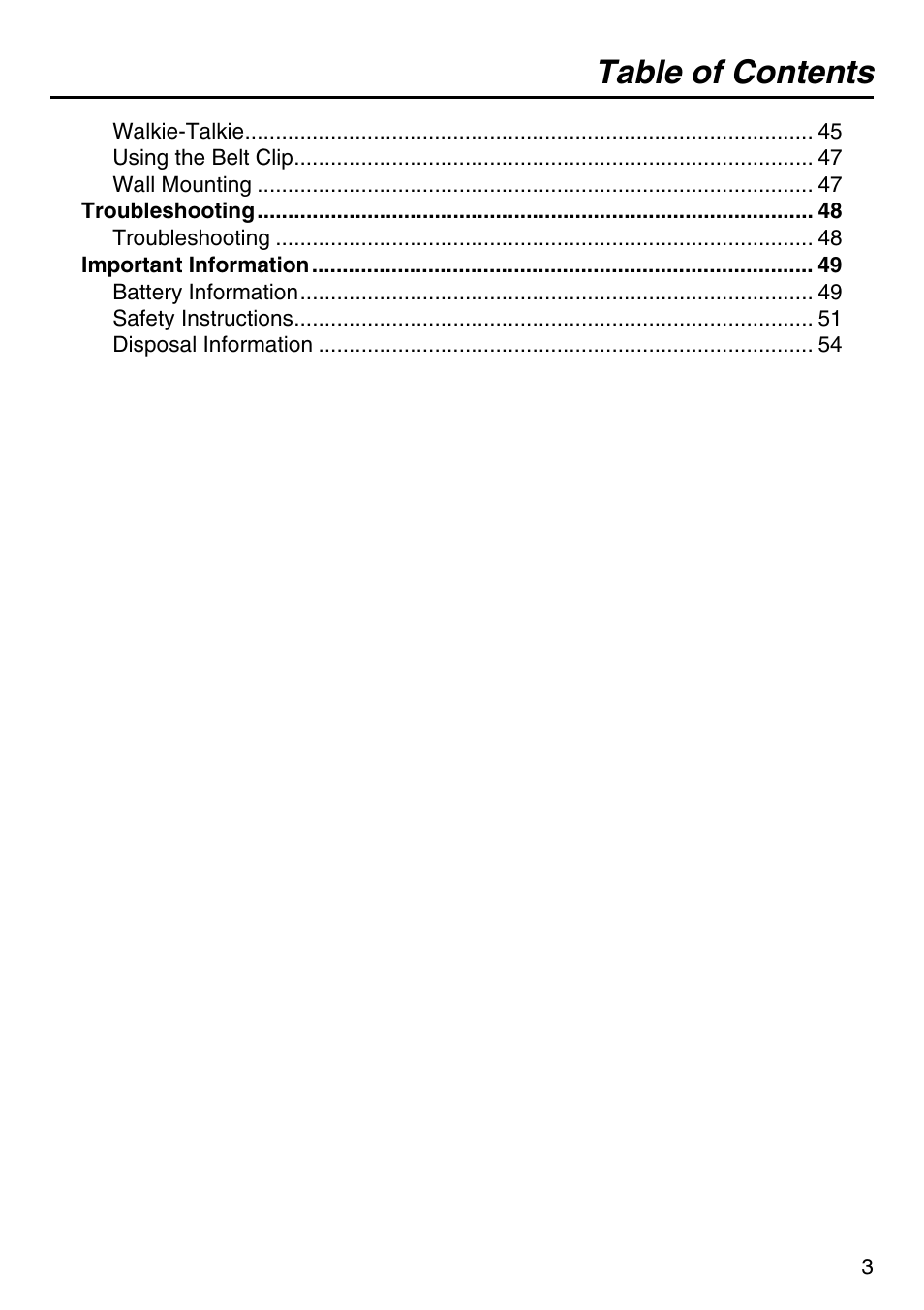 Panasonic KX-TCA256 User Manual | Page 3 / 56