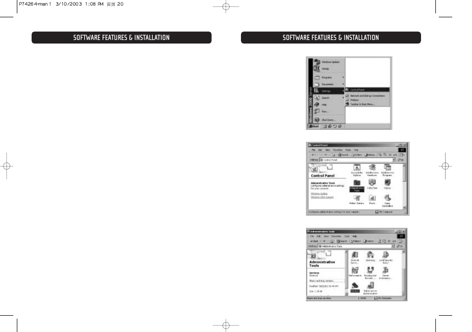 Software features & installation | Belkin OMNIGUARD F6C110-RKM-2U User Manual | Page 11 / 17