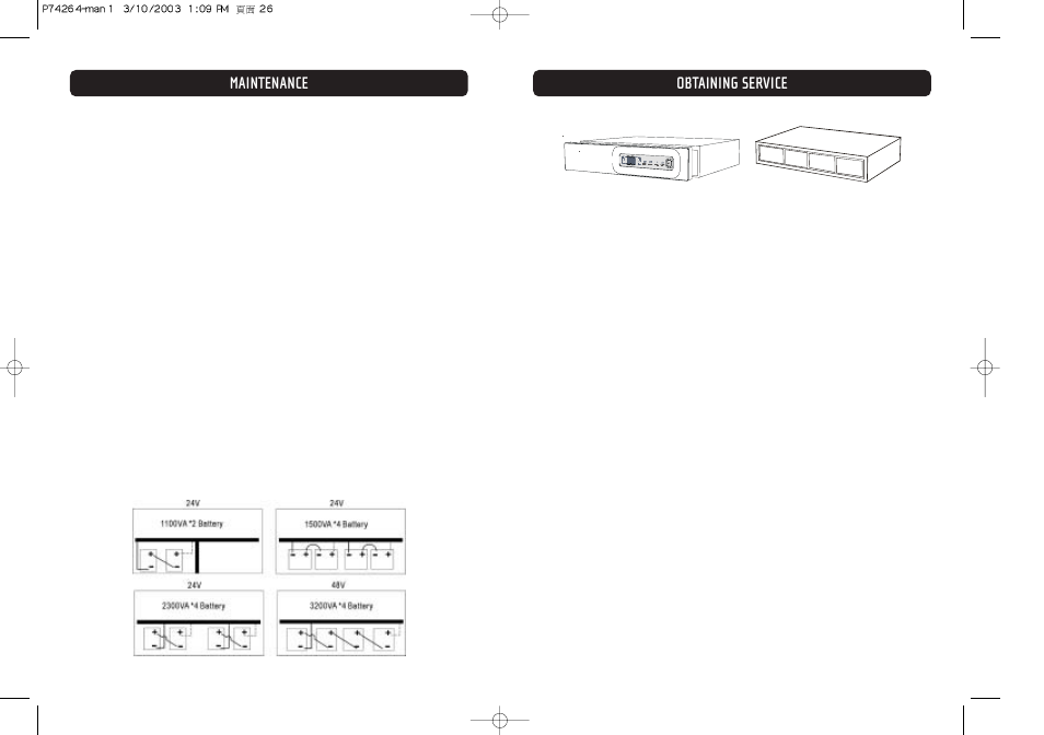Maintenance, Obtaining service | Belkin OMNIGUARD F6C110-RKM-2U User Manual | Page 14 / 17