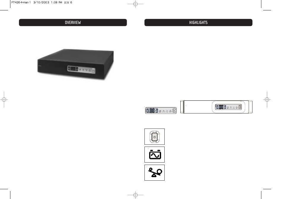 Overview, Highlights | Belkin OMNIGUARD F6C110-RKM-2U User Manual | Page 4 / 17