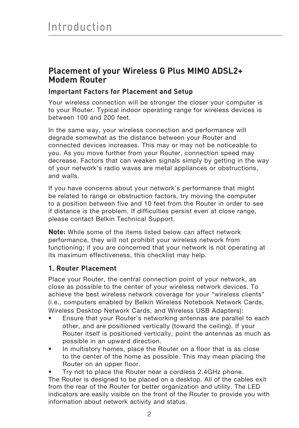 Introduction | Belkin F5D9630-4 User Manual | Page 4 / 88