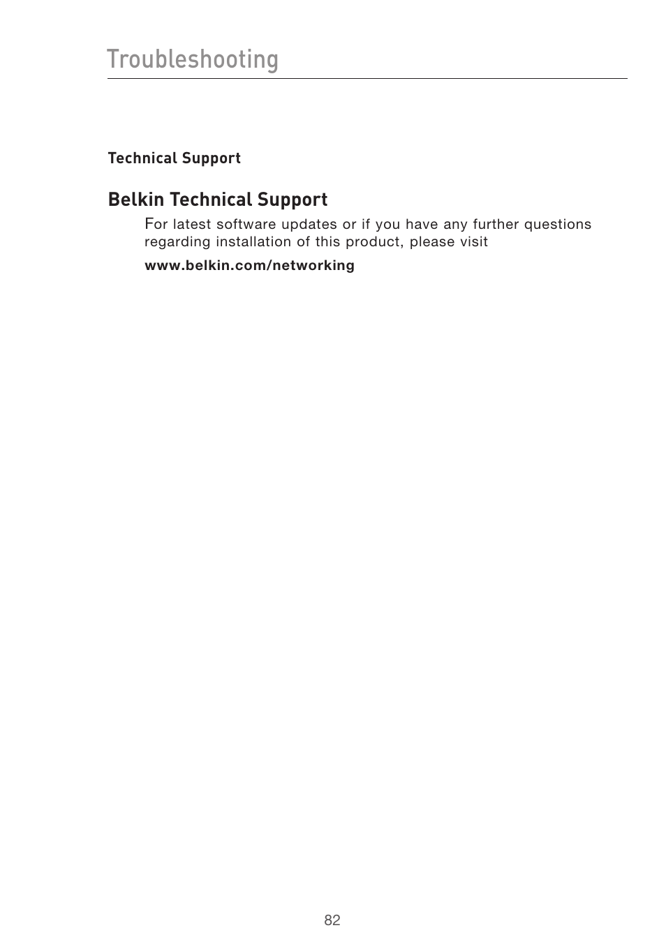 Troubleshooting | Belkin F5D9630-4 User Manual | Page 84 / 88