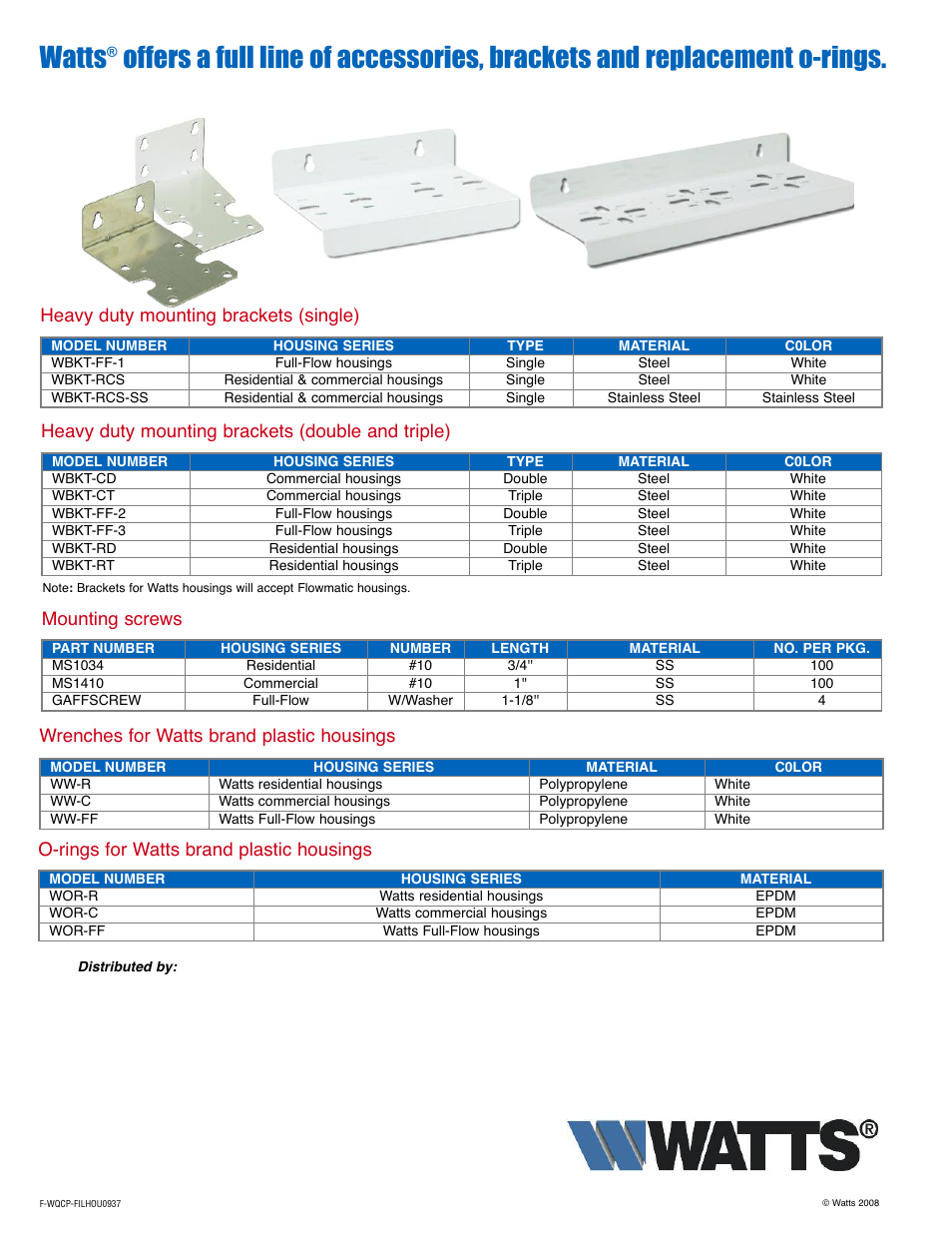 Watts WW-R User Manual | 4 pages