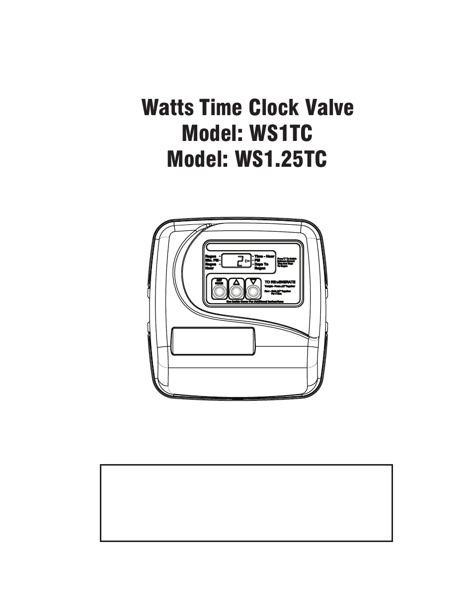 Watts W100F User Manual | 48 pages