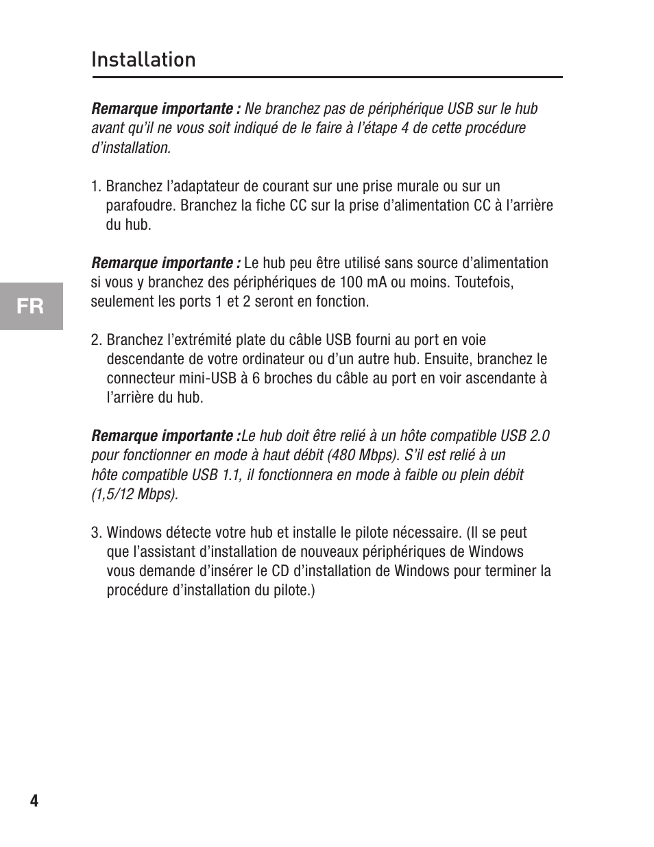 Installation | Belkin F5U234 User Manual | Page 18 / 64