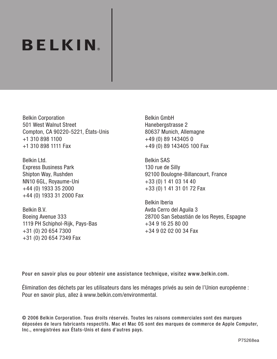 Belkin F5U234 User Manual | Page 22 / 64