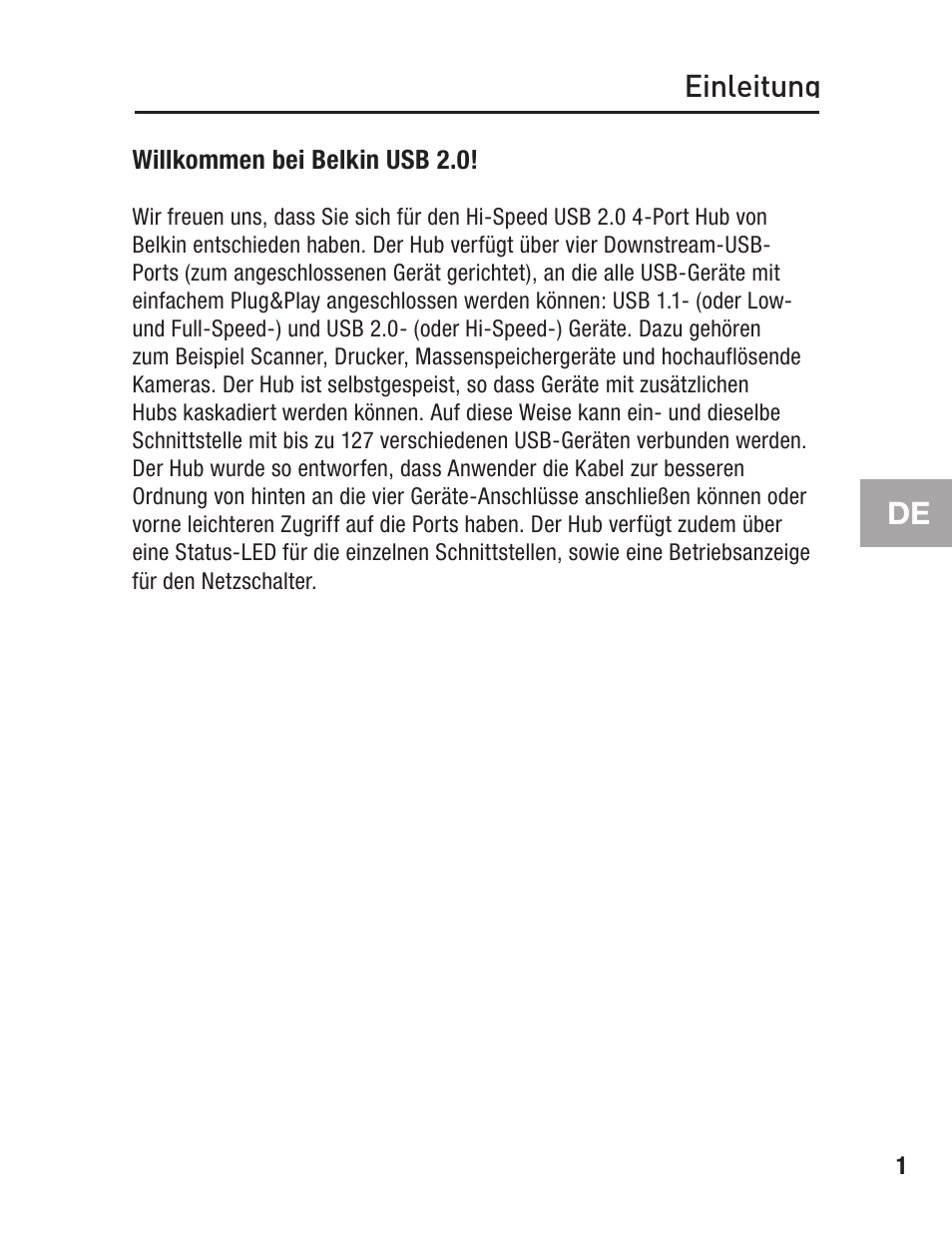 Einleitung, De einleitung | Belkin F5U234 User Manual | Page 25 / 64