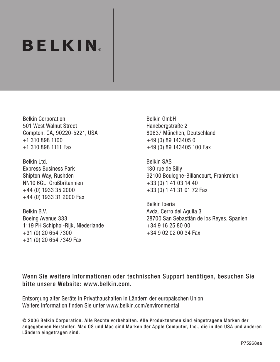 Belkin F5U234 User Manual | Page 32 / 64