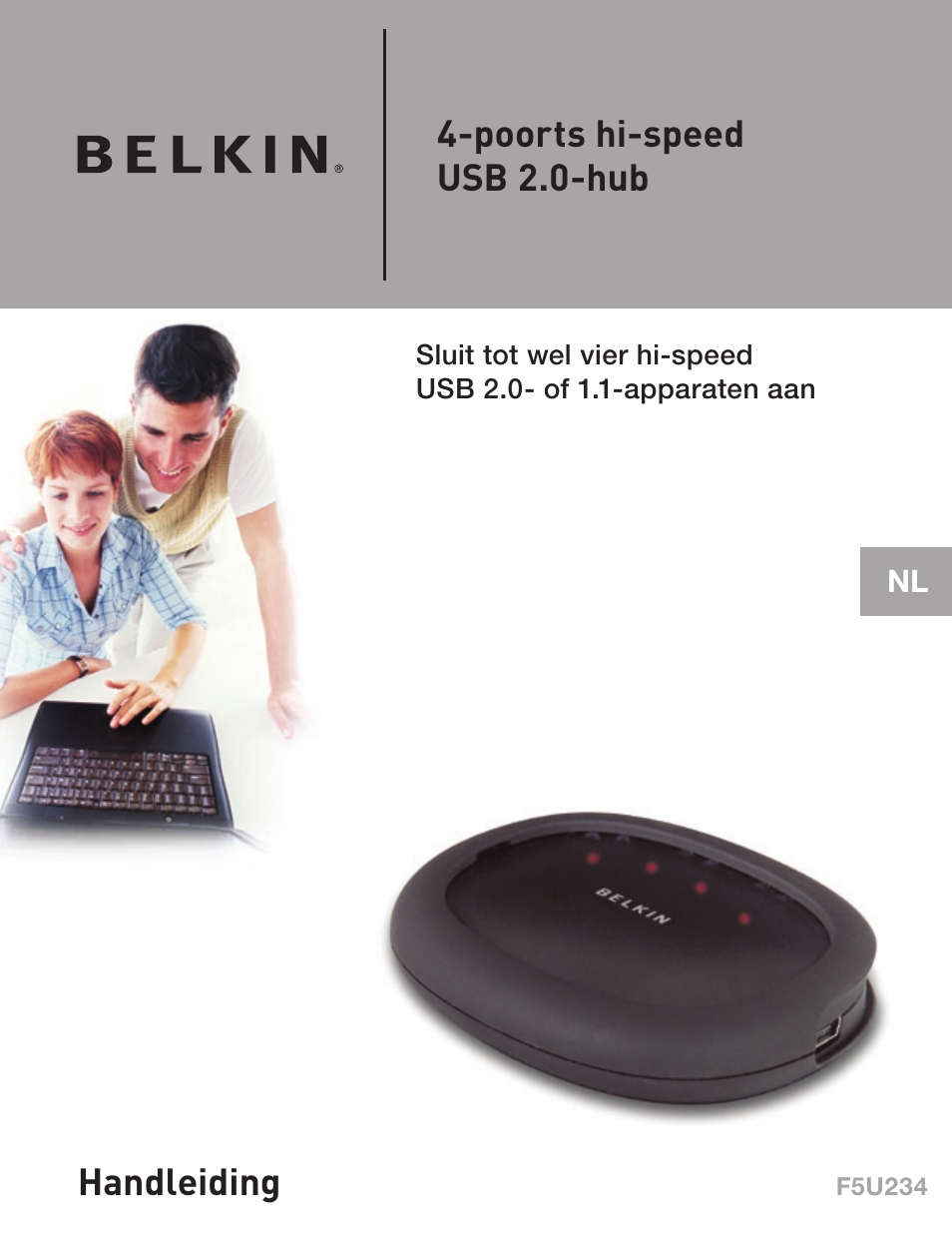 Poorts hi-speed usb 2.0-hub, Handleiding | Belkin F5U234 User Manual | Page 33 / 64