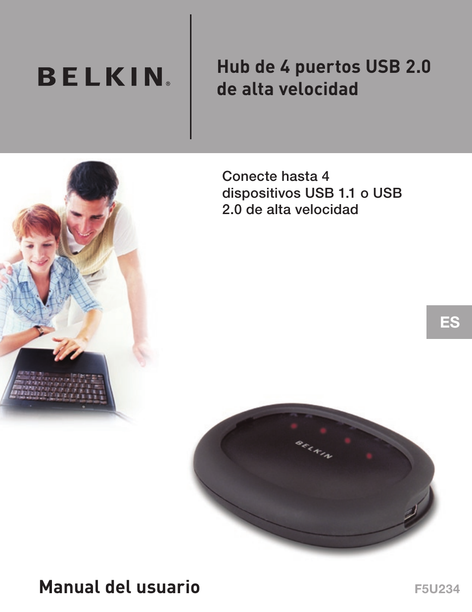 Hub de 4 puertos usb 2.0 de alta velocidad, Manual del usuario | Belkin F5U234 User Manual | Page 43 / 64
