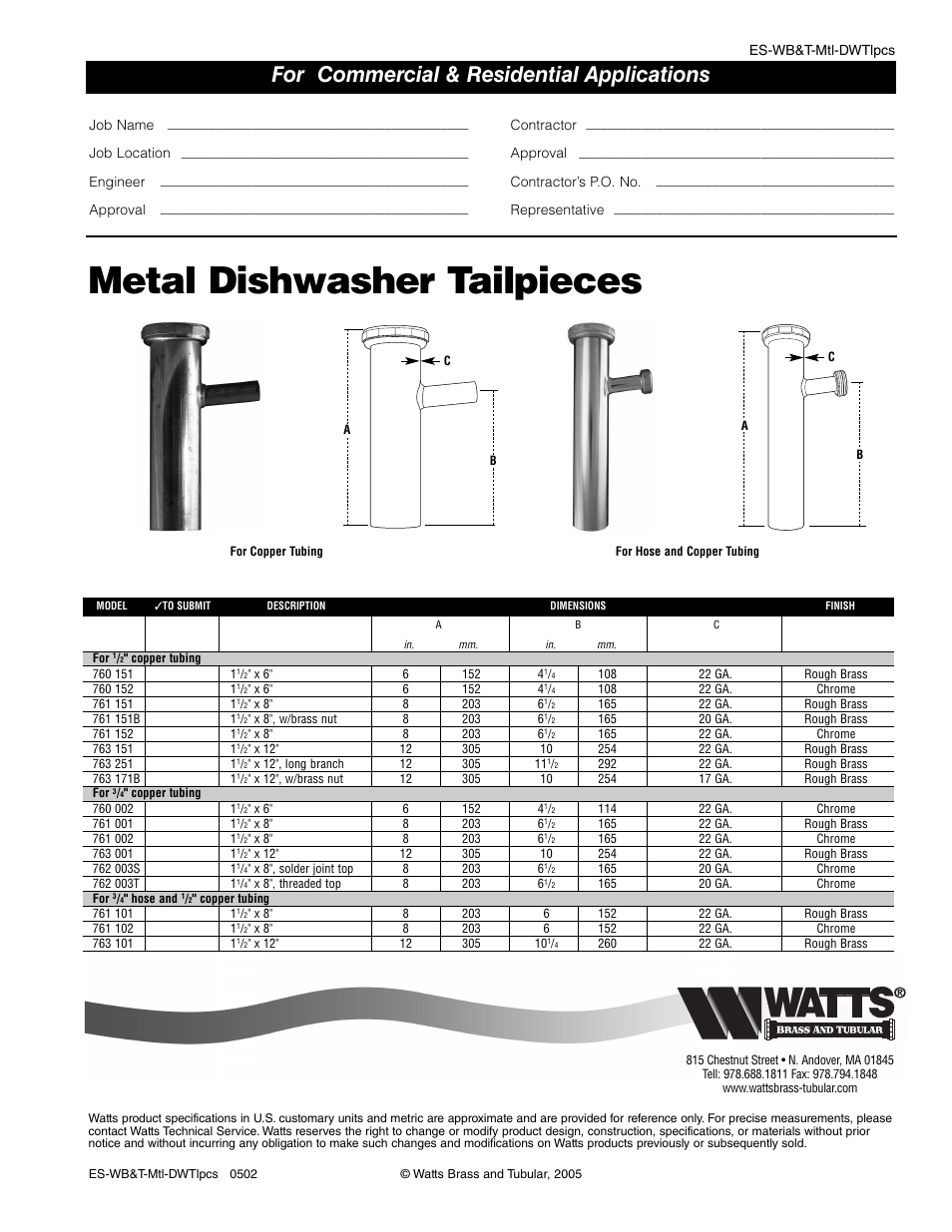 Watts 763 251 User Manual | 1 page