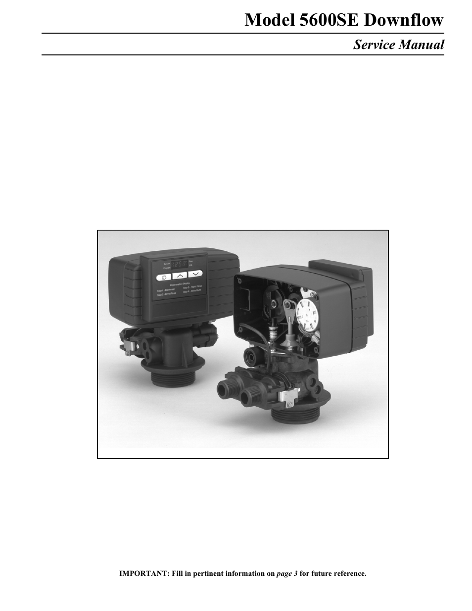 Watts Fleck 5600 Plastic Valve User Manual | 32 pages