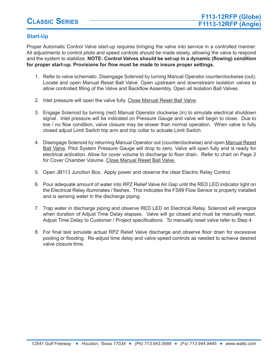 Watts F1113-12RFP User Manual | Page 10 / 15