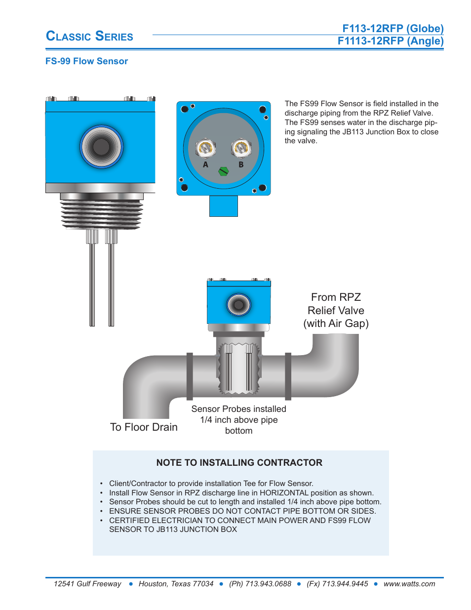 Watts F1113-12RFP User Manual | Page 6 / 15