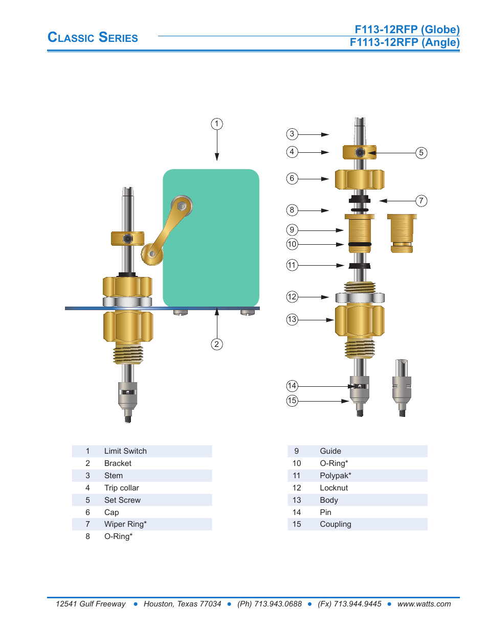 Watts F1113-12RFP User Manual | Page 8 / 15