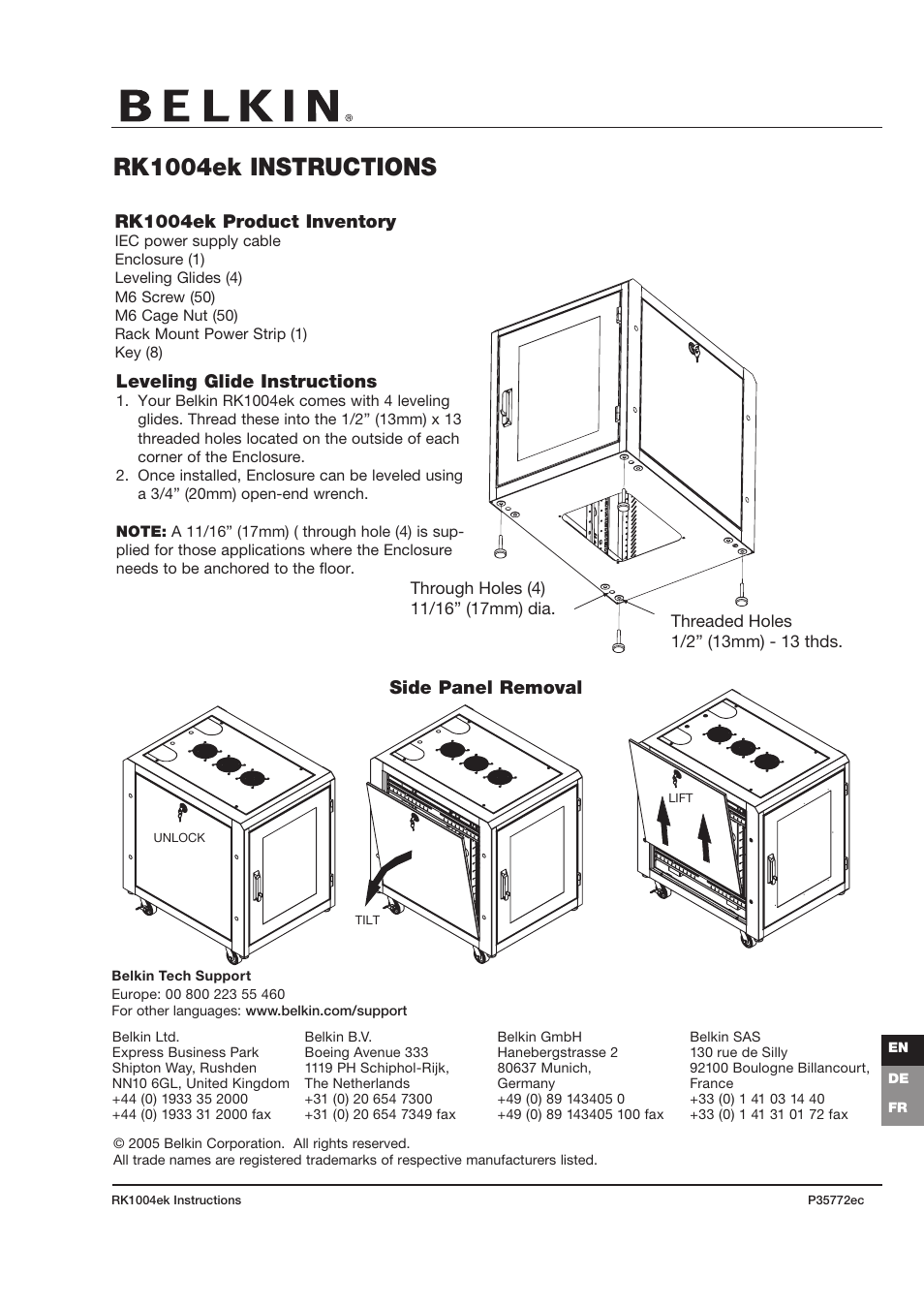 Belkin RK1004ek User Manual | 6 pages