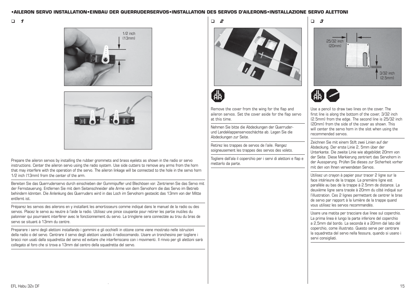 Lr l r | E-flite Habu 32x DF ARF User Manual | Page 15 / 84