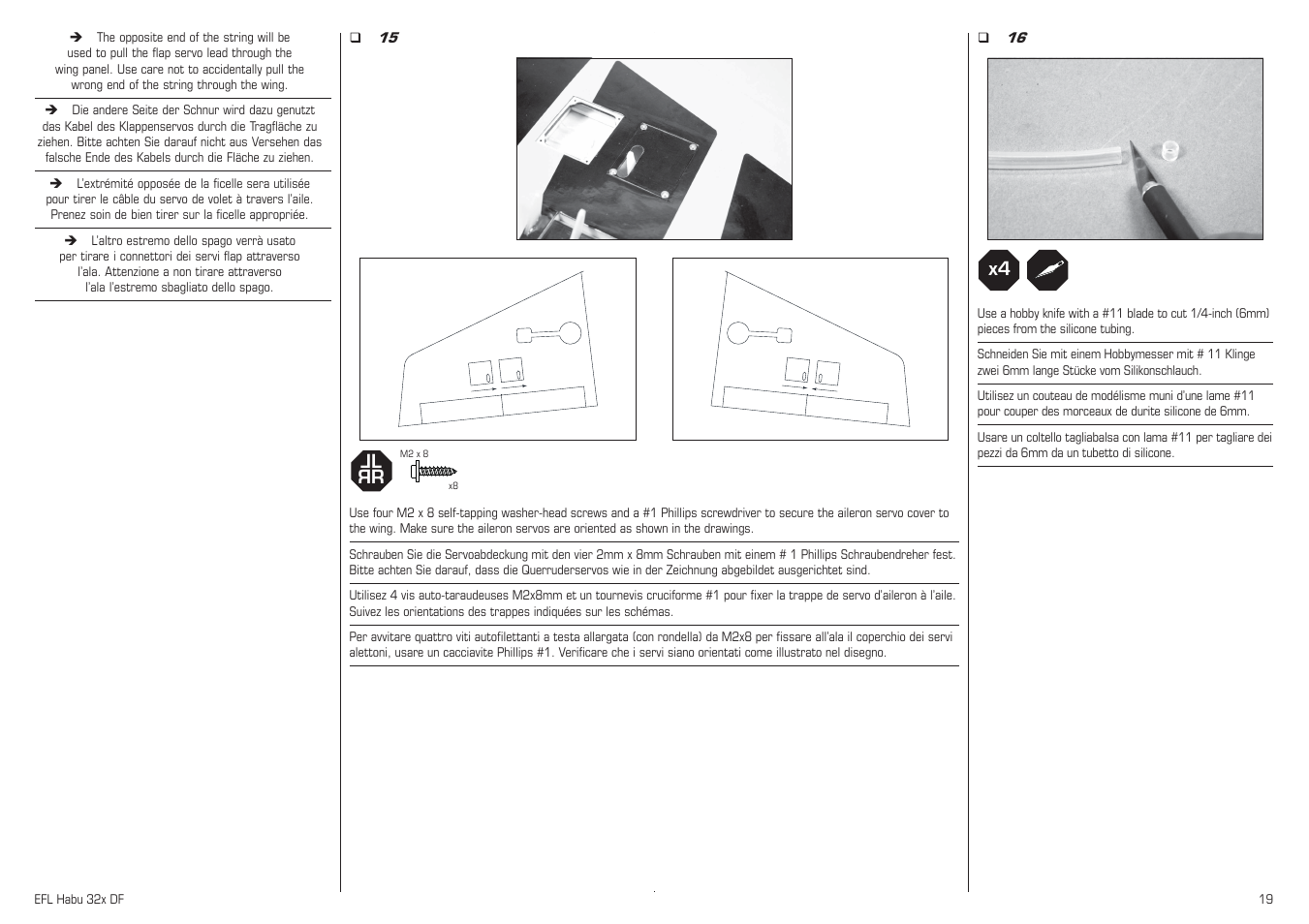 L r l r | E-flite Habu 32x DF ARF User Manual | Page 19 / 84