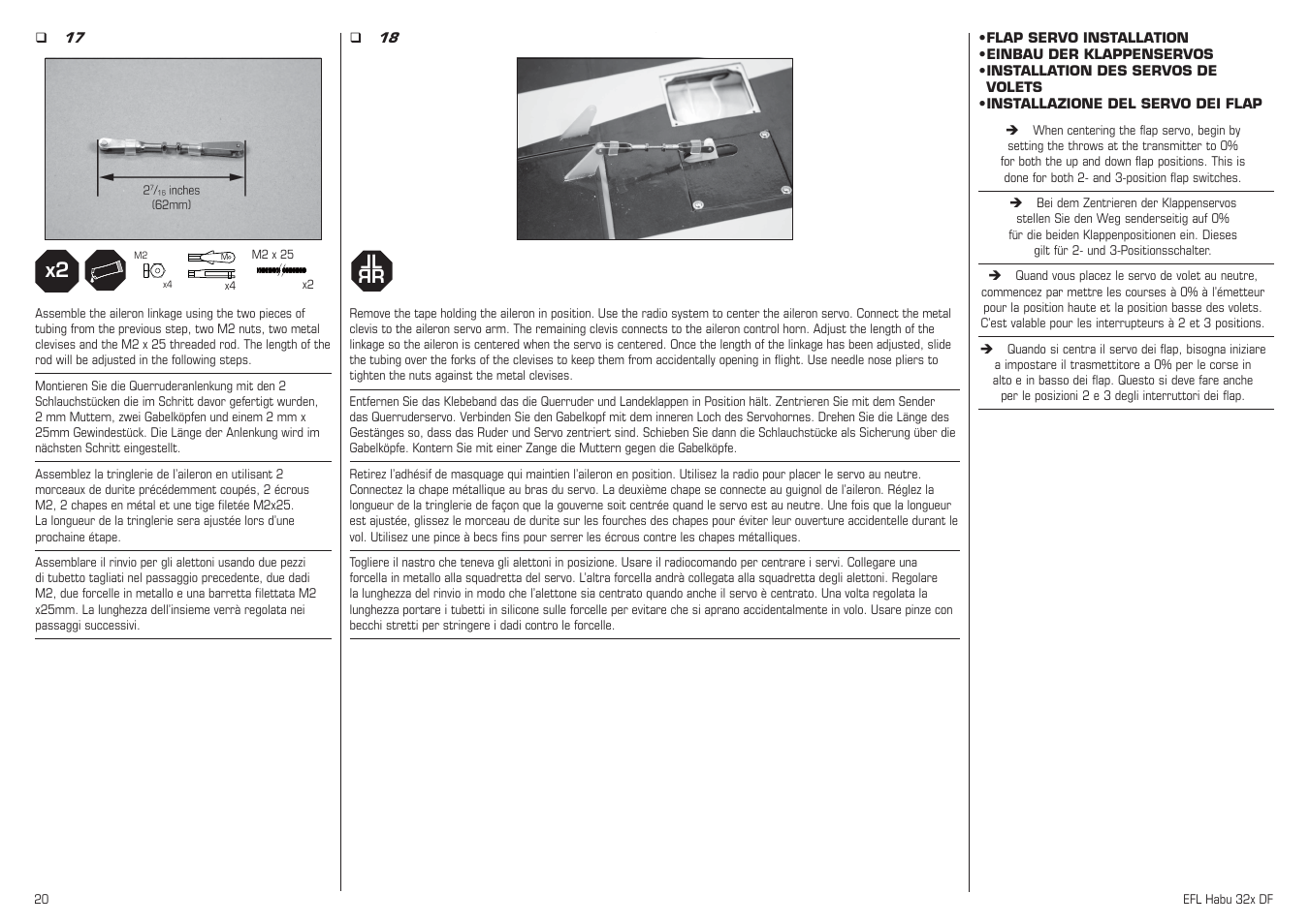 Lr l r | E-flite Habu 32x DF ARF User Manual | Page 20 / 84