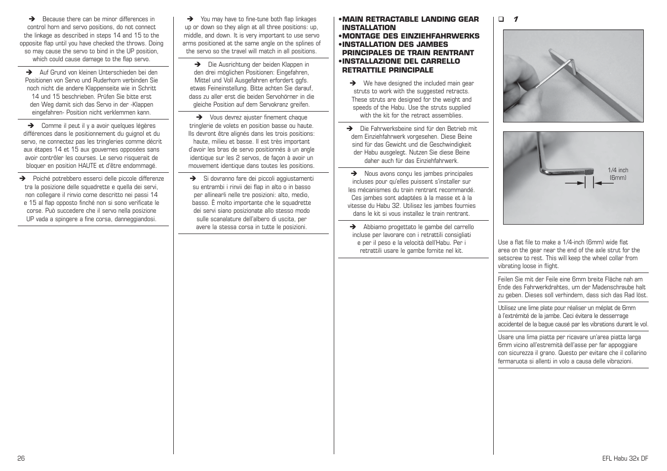 E-flite Habu 32x DF ARF User Manual | Page 26 / 84