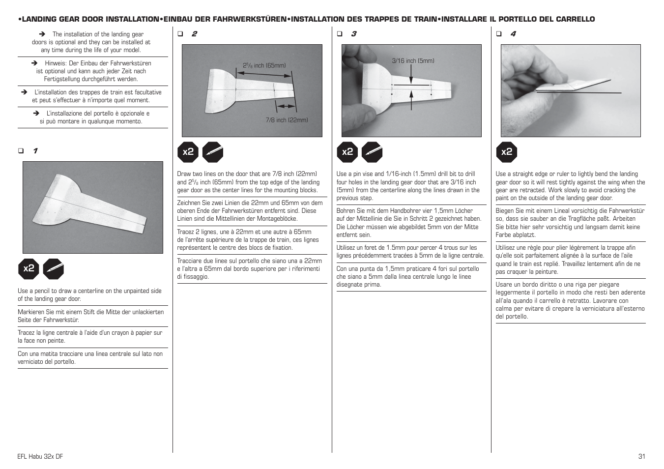 E-flite Habu 32x DF ARF User Manual | Page 31 / 84