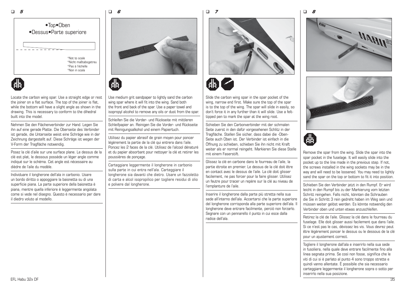 E-flite Habu 32x DF ARF User Manual | Page 35 / 84