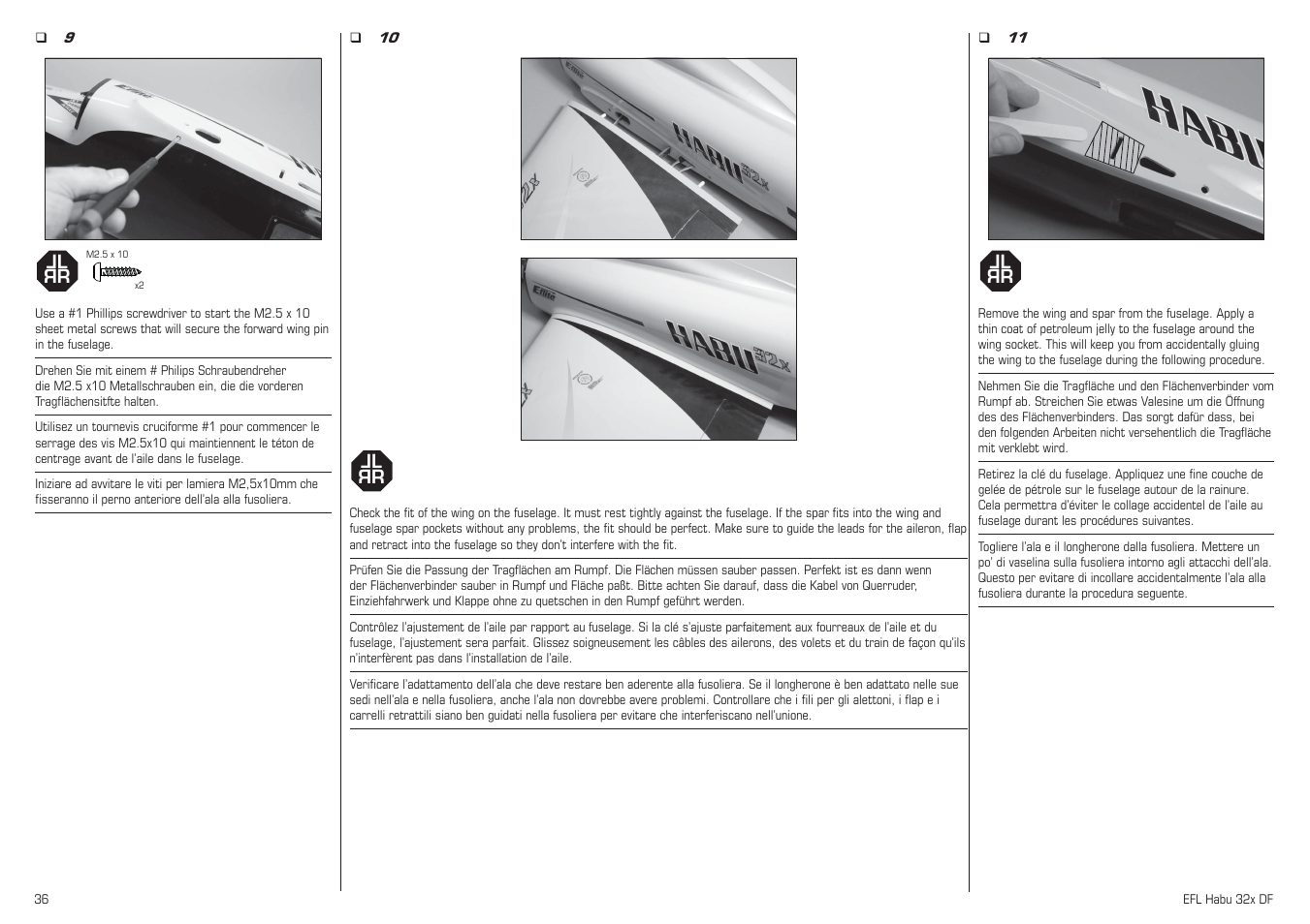 E-flite Habu 32x DF ARF User Manual | Page 36 / 84