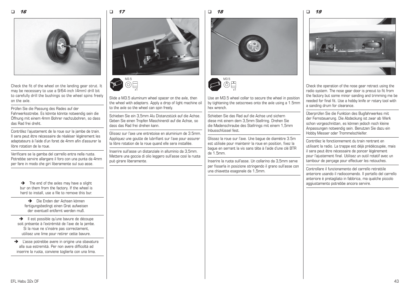 E-flite Habu 32x DF ARF User Manual | Page 43 / 84