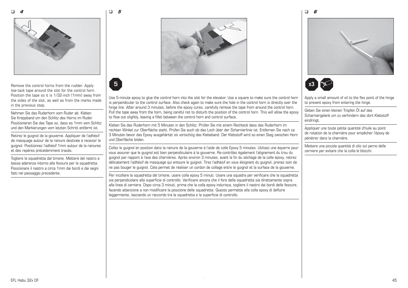 E-flite Habu 32x DF ARF User Manual | Page 45 / 84