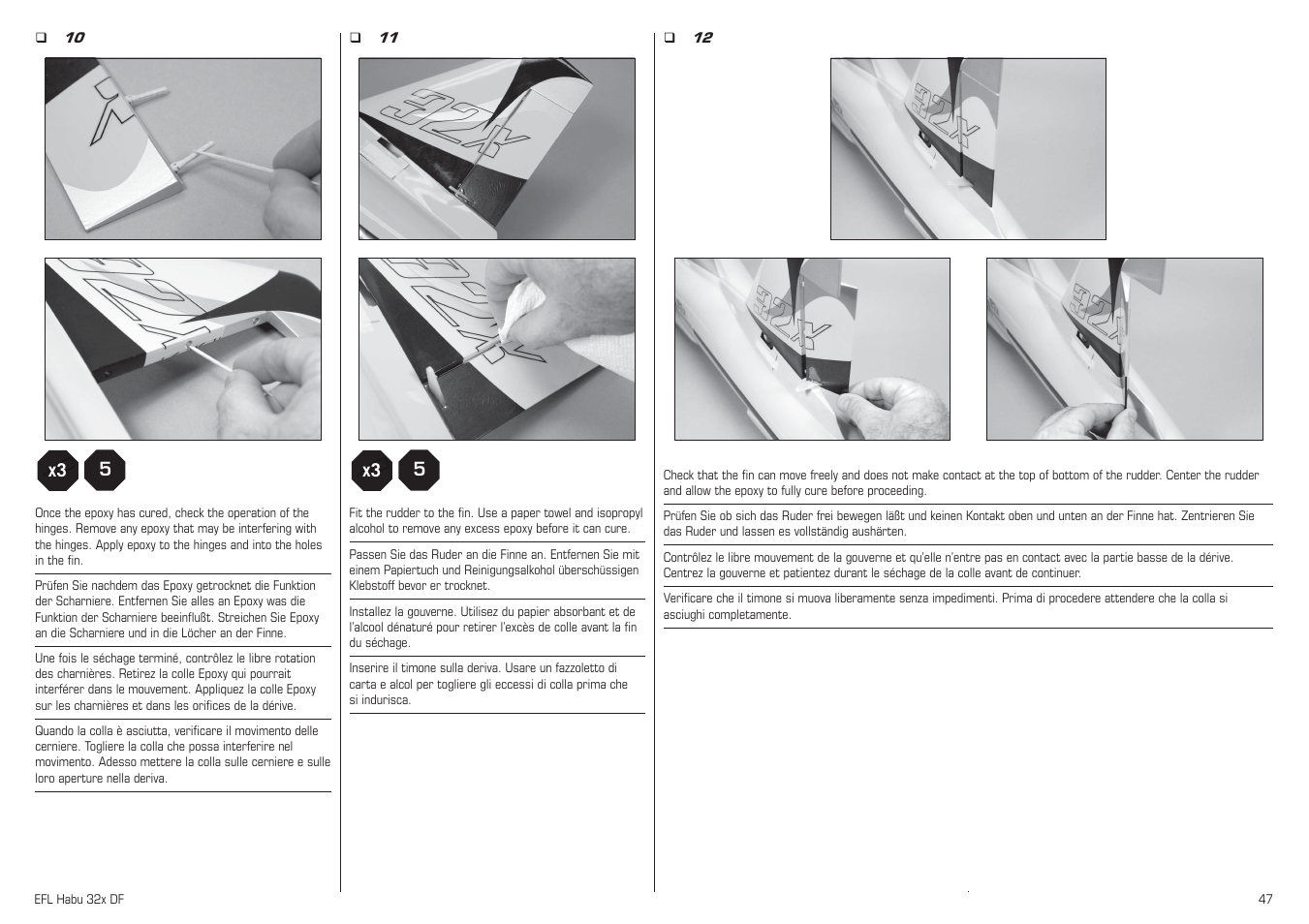 E-flite Habu 32x DF ARF User Manual | Page 47 / 84