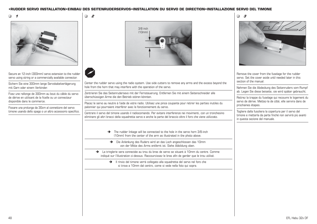 E-flite Habu 32x DF ARF User Manual | Page 48 / 84