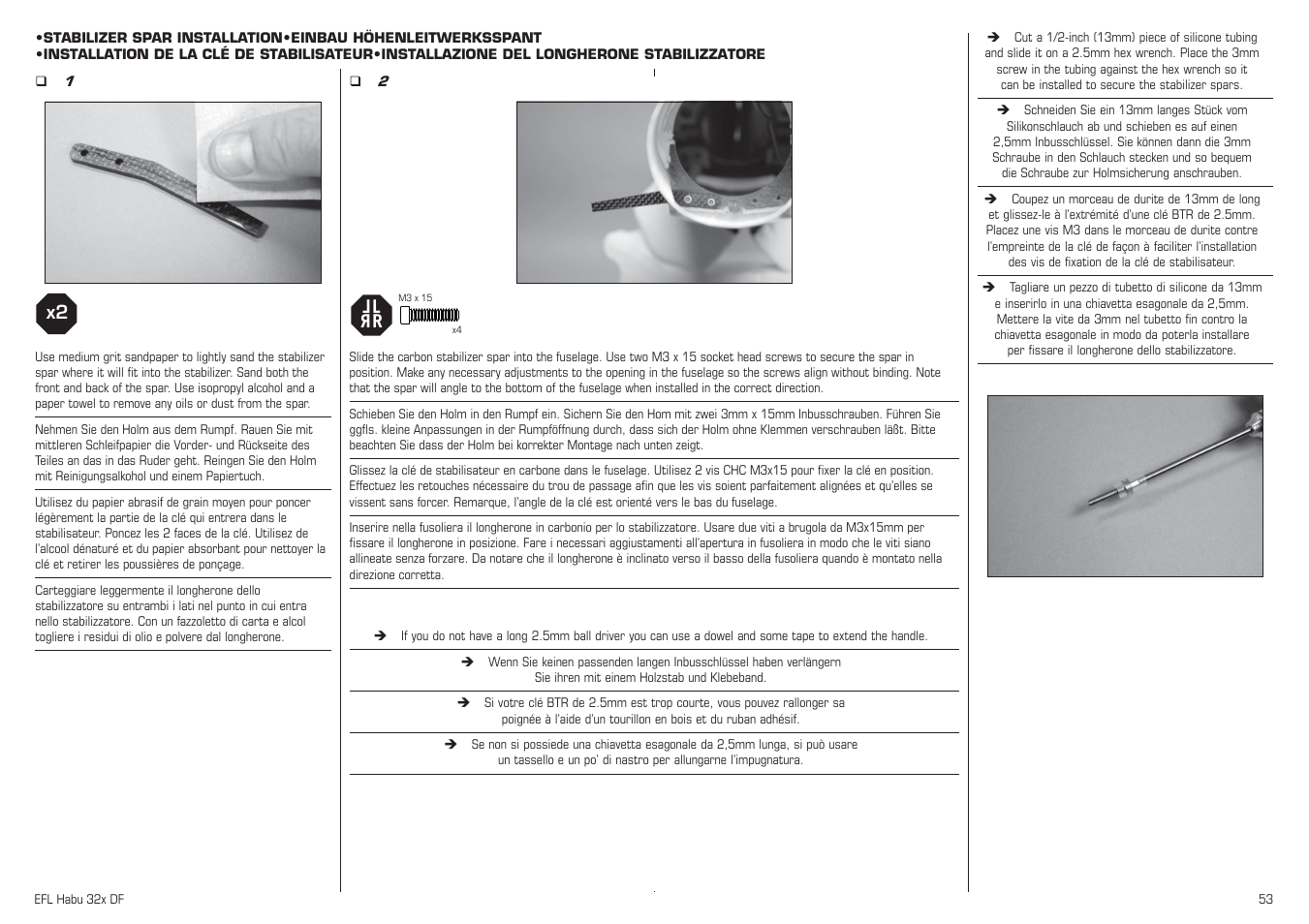 Lr l r | E-flite Habu 32x DF ARF User Manual | Page 53 / 84