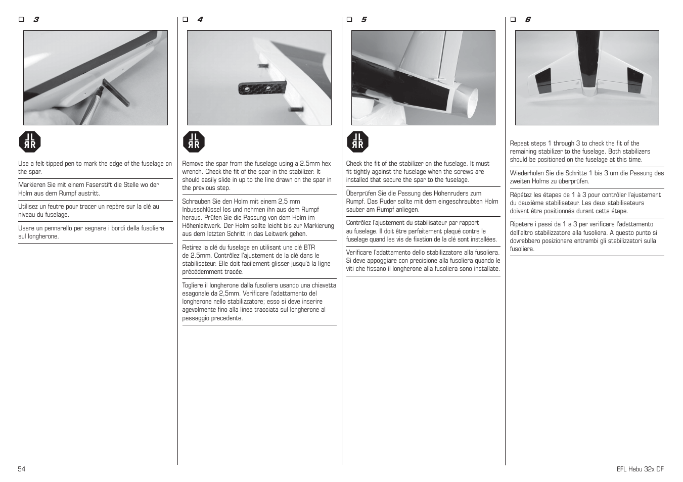 E-flite Habu 32x DF ARF User Manual | Page 54 / 84