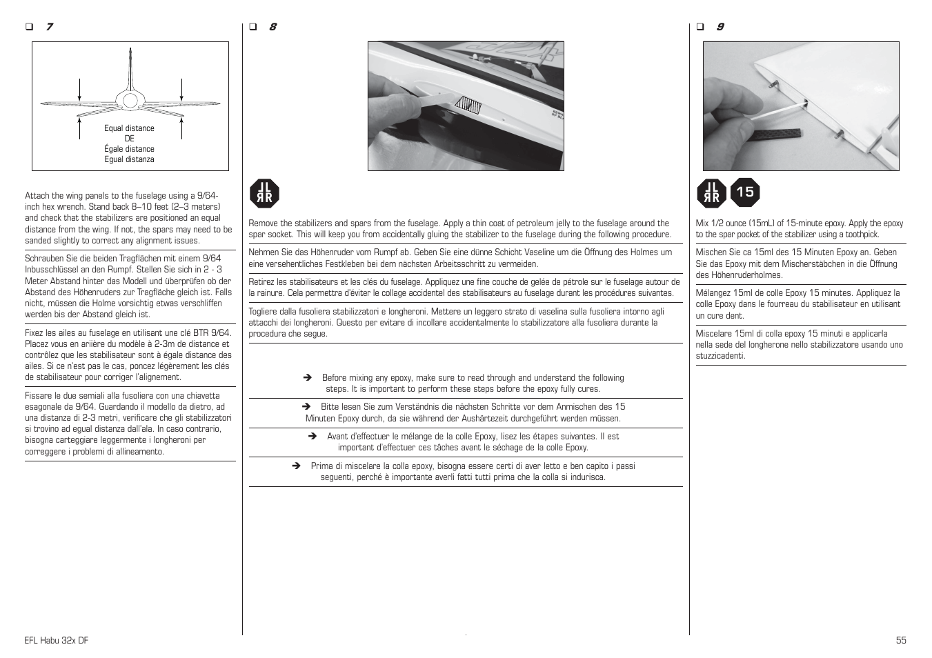Lr l r | E-flite Habu 32x DF ARF User Manual | Page 55 / 84