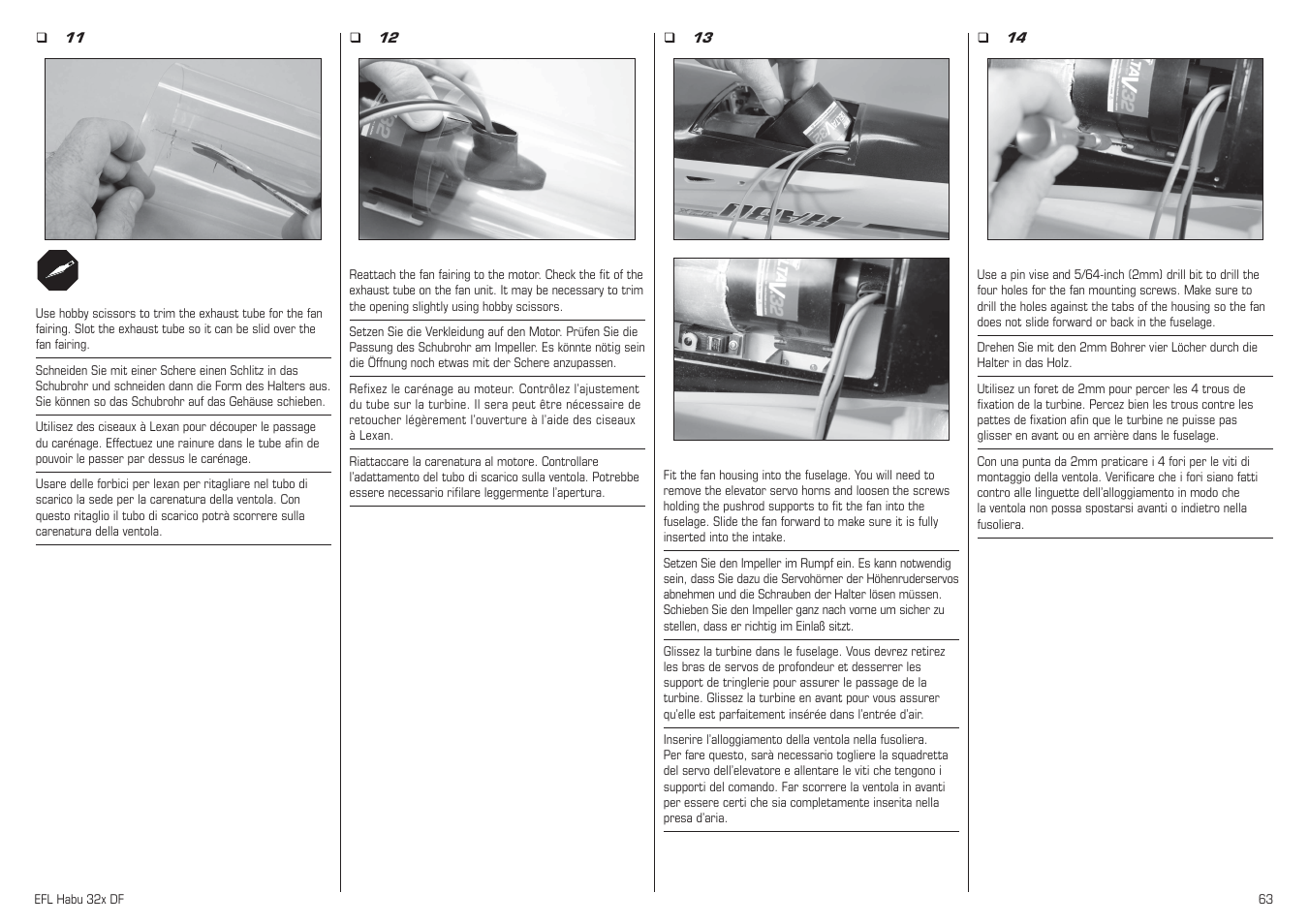 E-flite Habu 32x DF ARF User Manual | Page 63 / 84