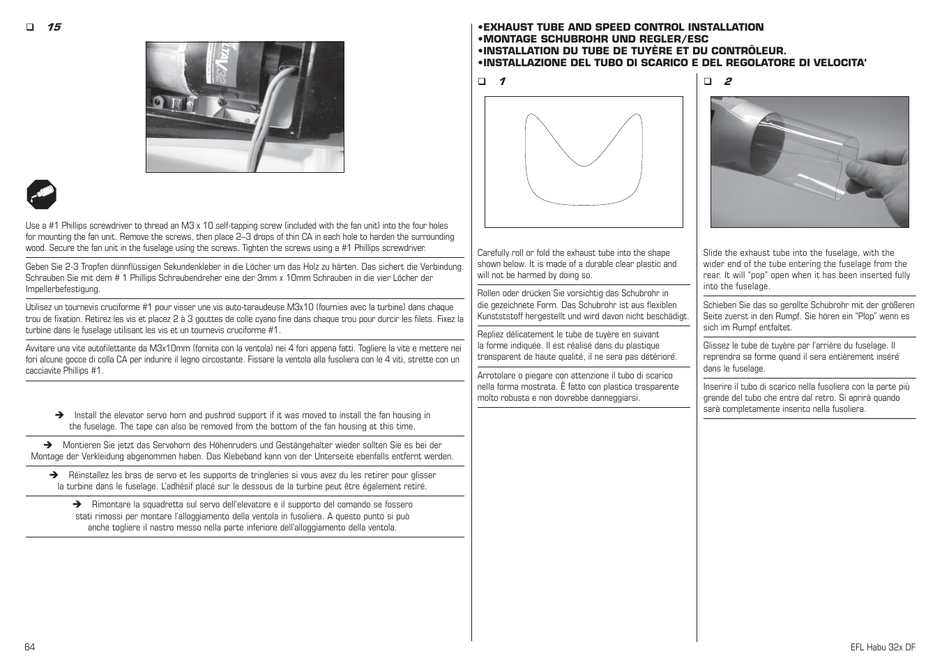 E-flite Habu 32x DF ARF User Manual | Page 64 / 84