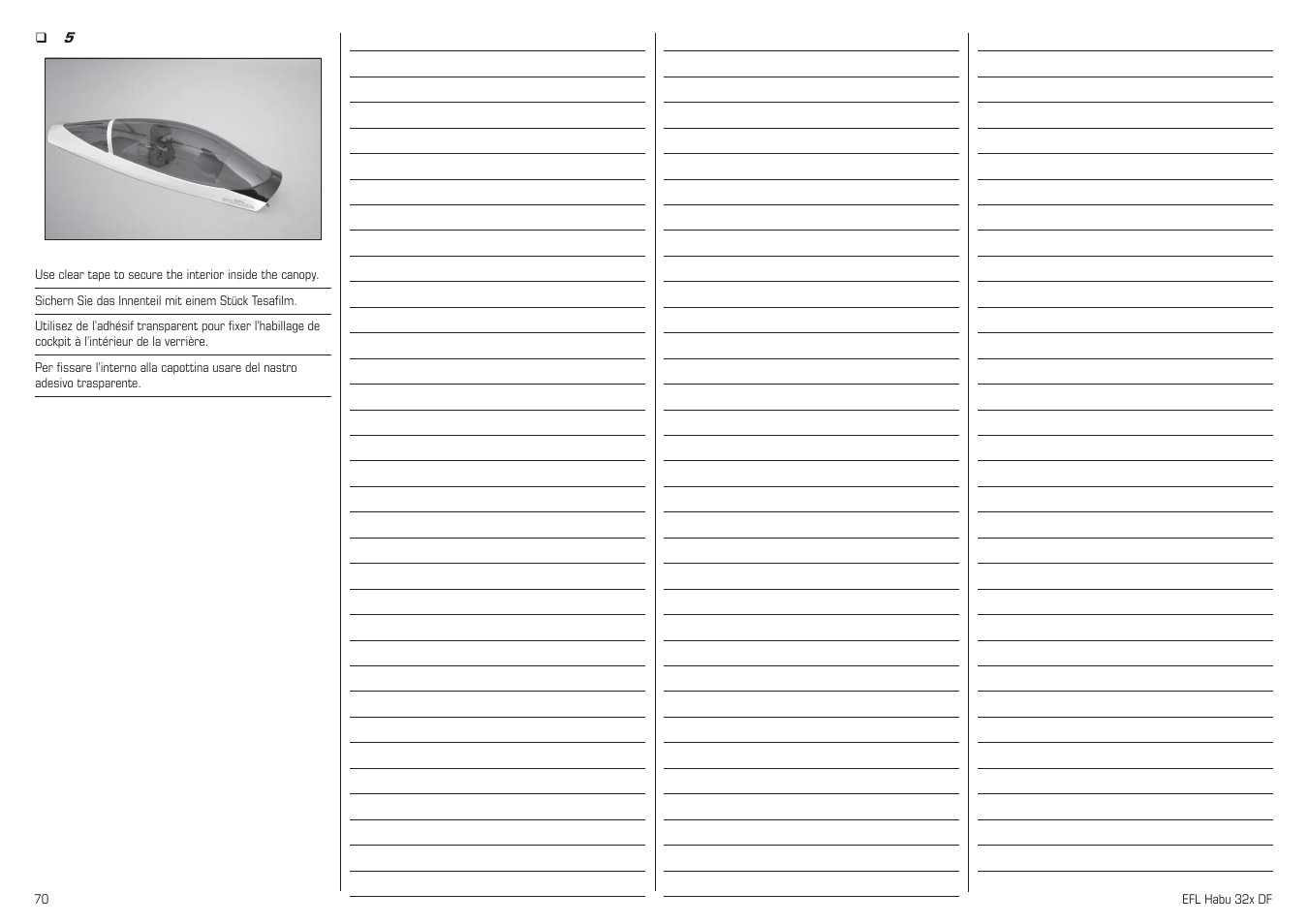 E-flite Habu 32x DF ARF User Manual | Page 70 / 84