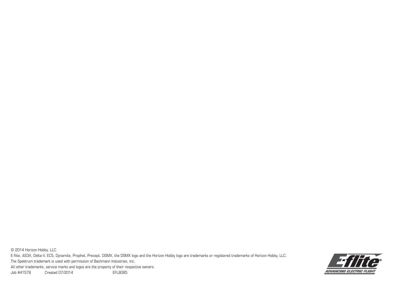 E-flite Habu 32x DF ARF User Manual | Page 84 / 84