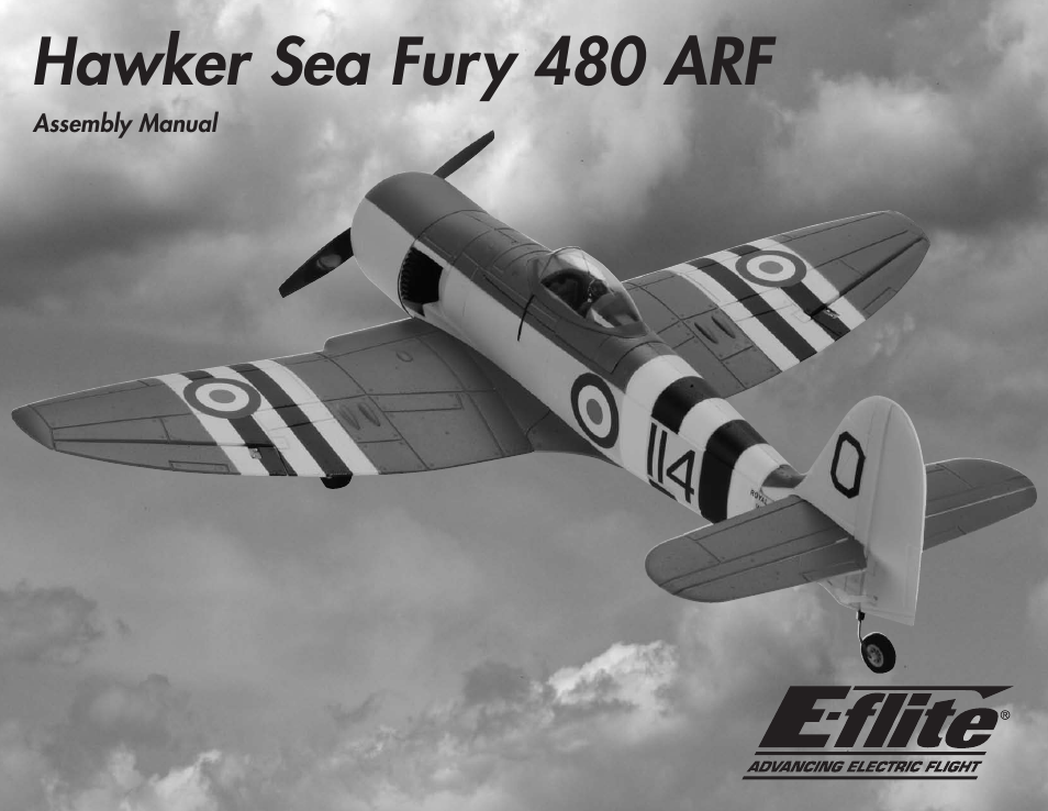 E-flite Hawker Sea Fury 480 ARF User Manual | 28 pages