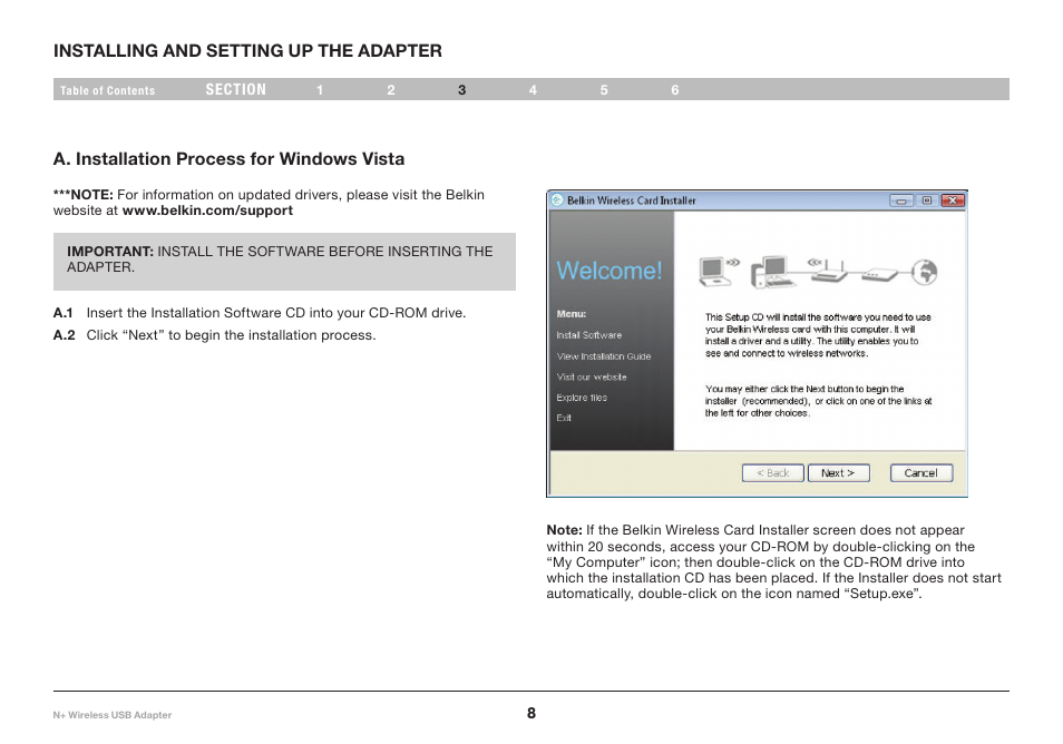 Belkin F5D8055tt User Manual | Page 10 / 155