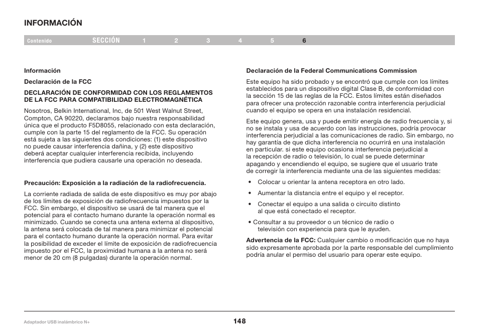 Belkin F5D8055tt User Manual | Page 150 / 155