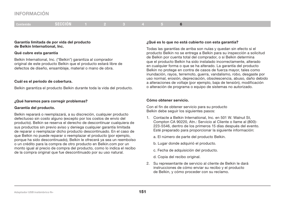 Belkin F5D8055tt User Manual | Page 153 / 155