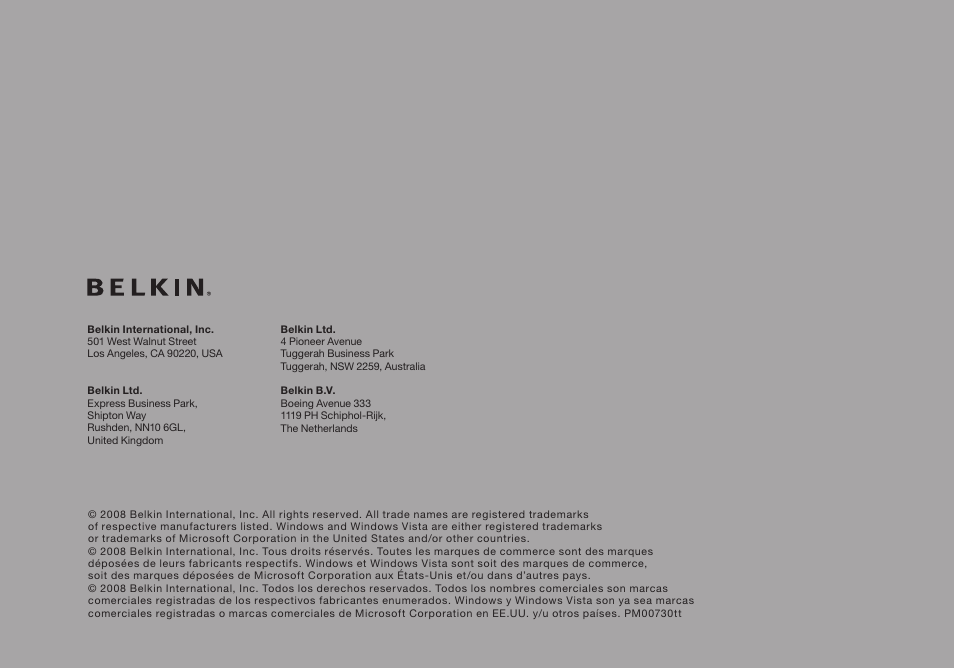 Belkin F5D8055tt User Manual | Page 155 / 155