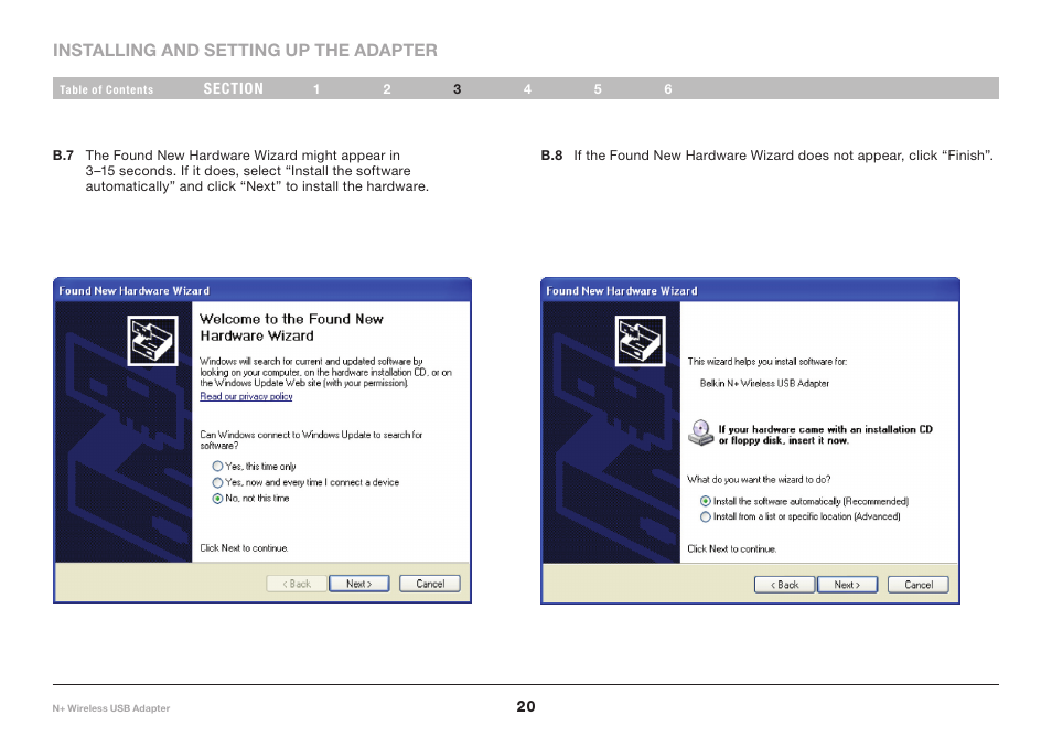 Belkin F5D8055tt User Manual | Page 22 / 155
