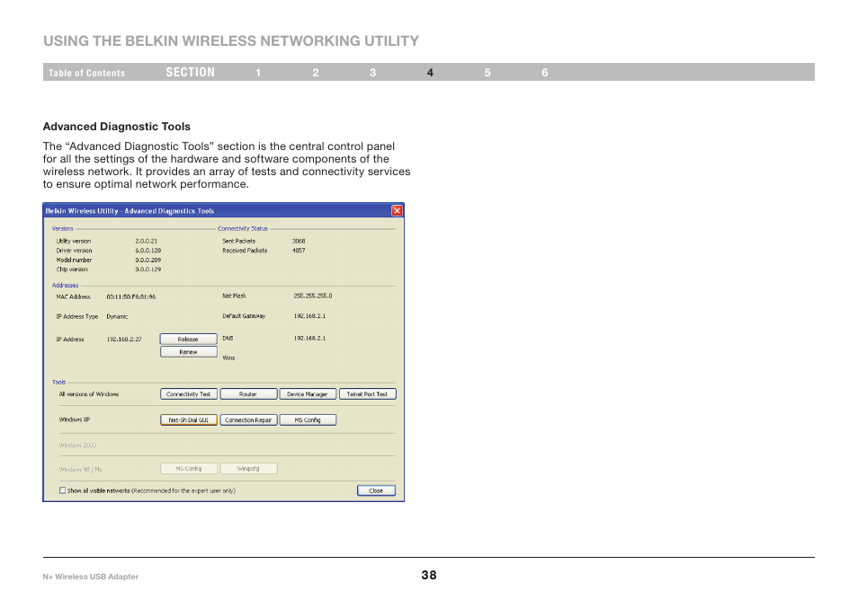 Belkin F5D8055tt User Manual | Page 40 / 155
