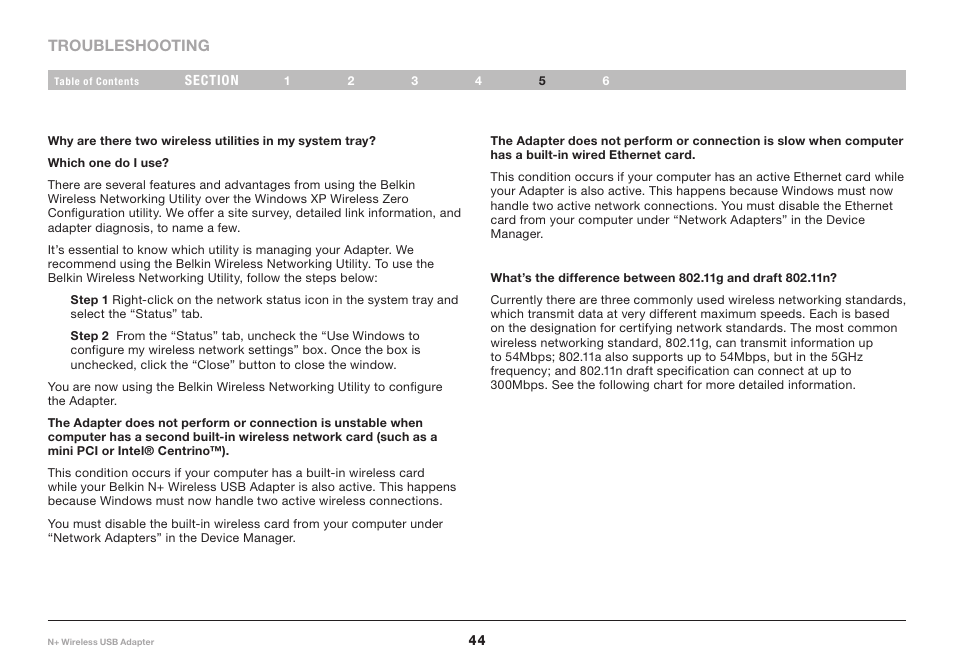 Belkin F5D8055tt User Manual | Page 46 / 155