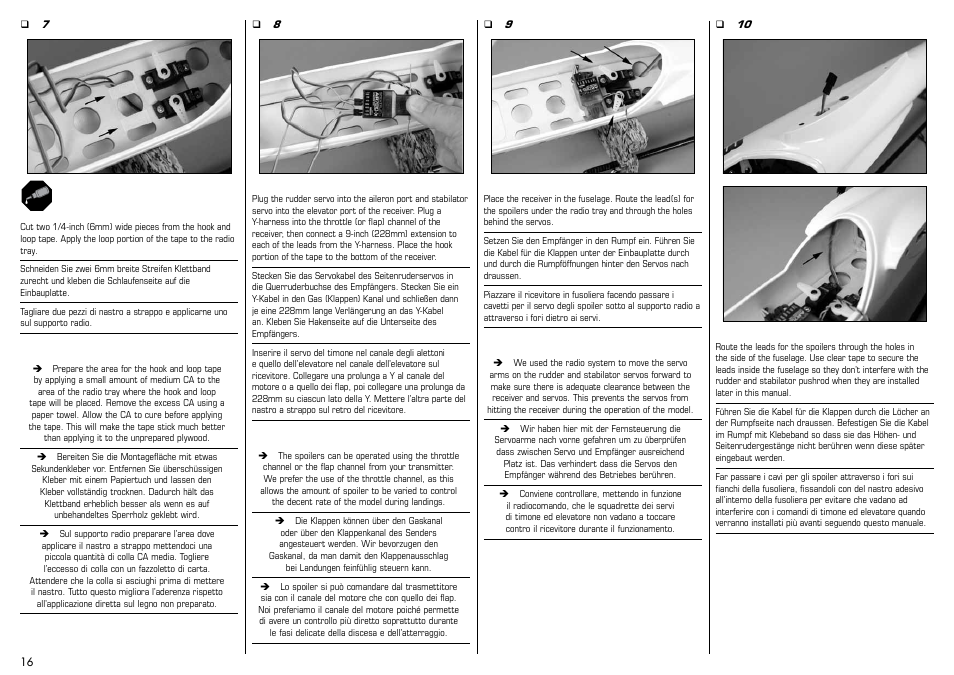 E-flite Mystique RES 2.9m ARF User Manual | Page 16 / 52