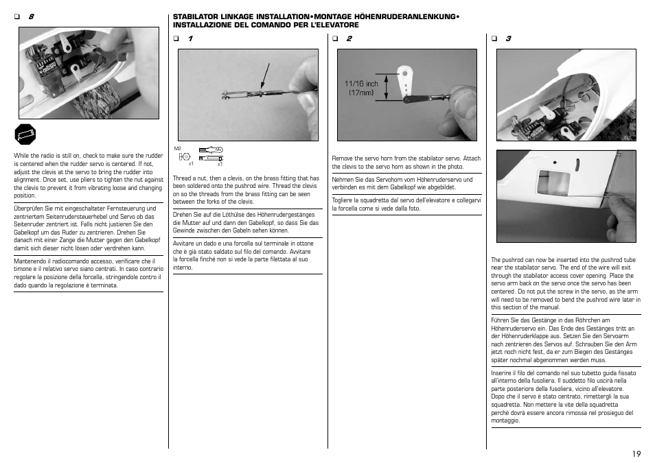 E-flite Mystique RES 2.9m ARF User Manual | Page 19 / 52