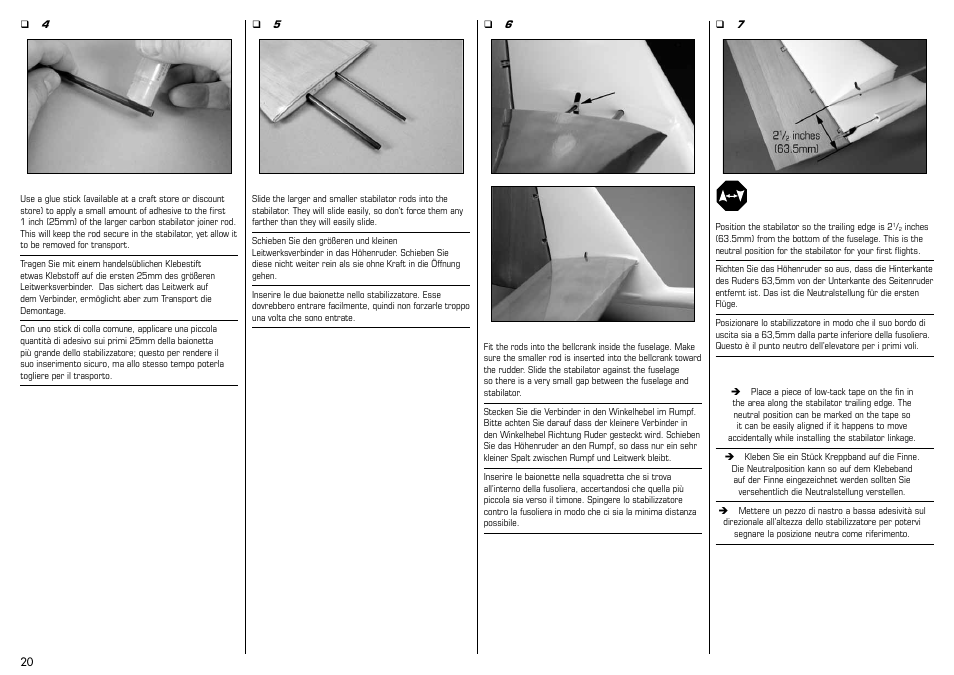 E-flite Mystique RES 2.9m ARF User Manual | Page 20 / 52