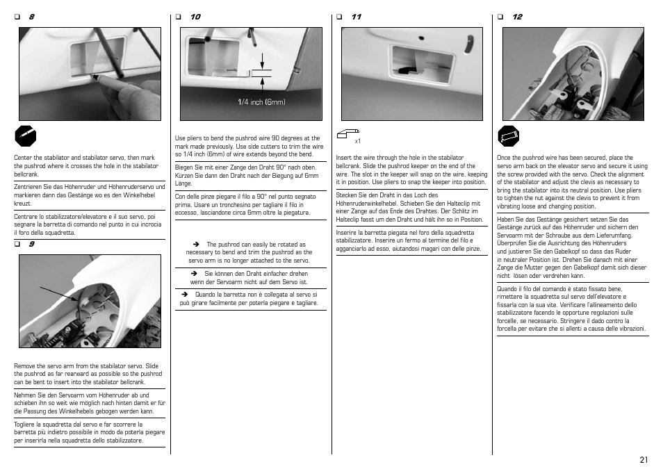 E-flite Mystique RES 2.9m ARF User Manual | Page 21 / 52